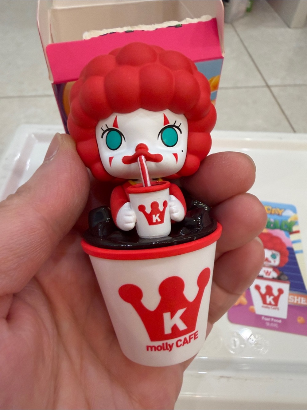Molly Cafe Red Mini Figure Toy - Kids Collectible Figurine